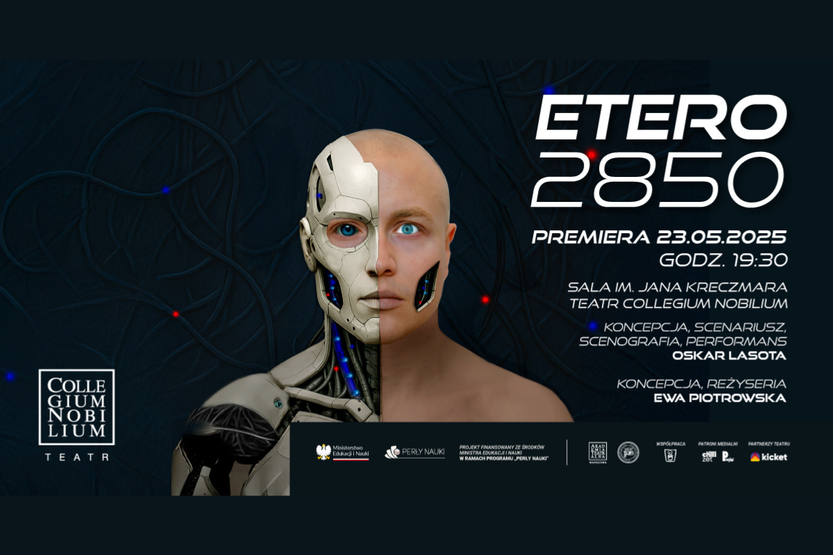 Na grafice hybryda Oskara Lasoty i humanoidalnego robota.